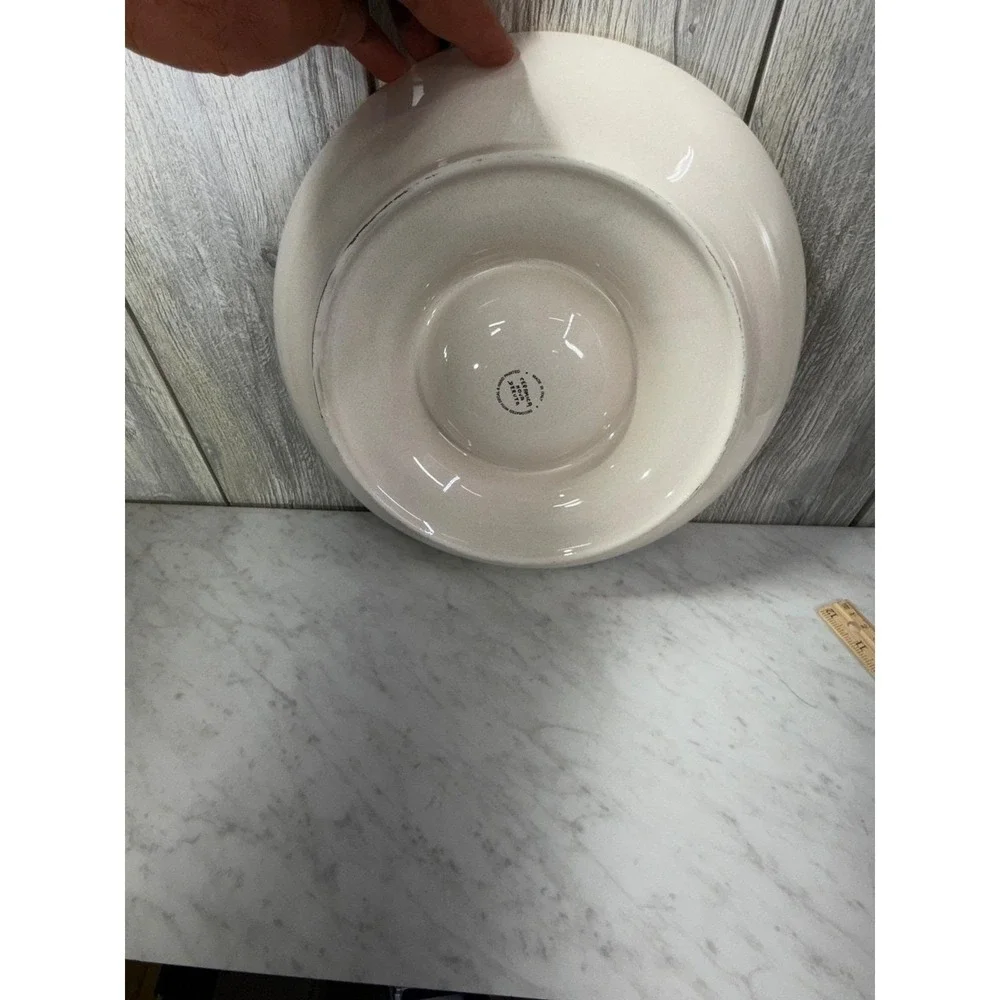 Ceramica Nova Deruta Italy Chip and Dip Server Round Ceramic Platter 12 inch